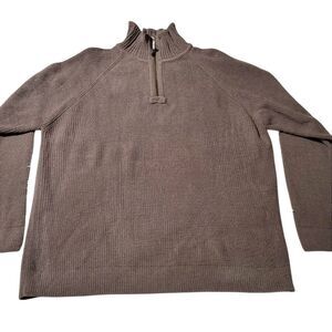 Firethorn Men's long sleeve half zip knit oatmeal sweater XL
